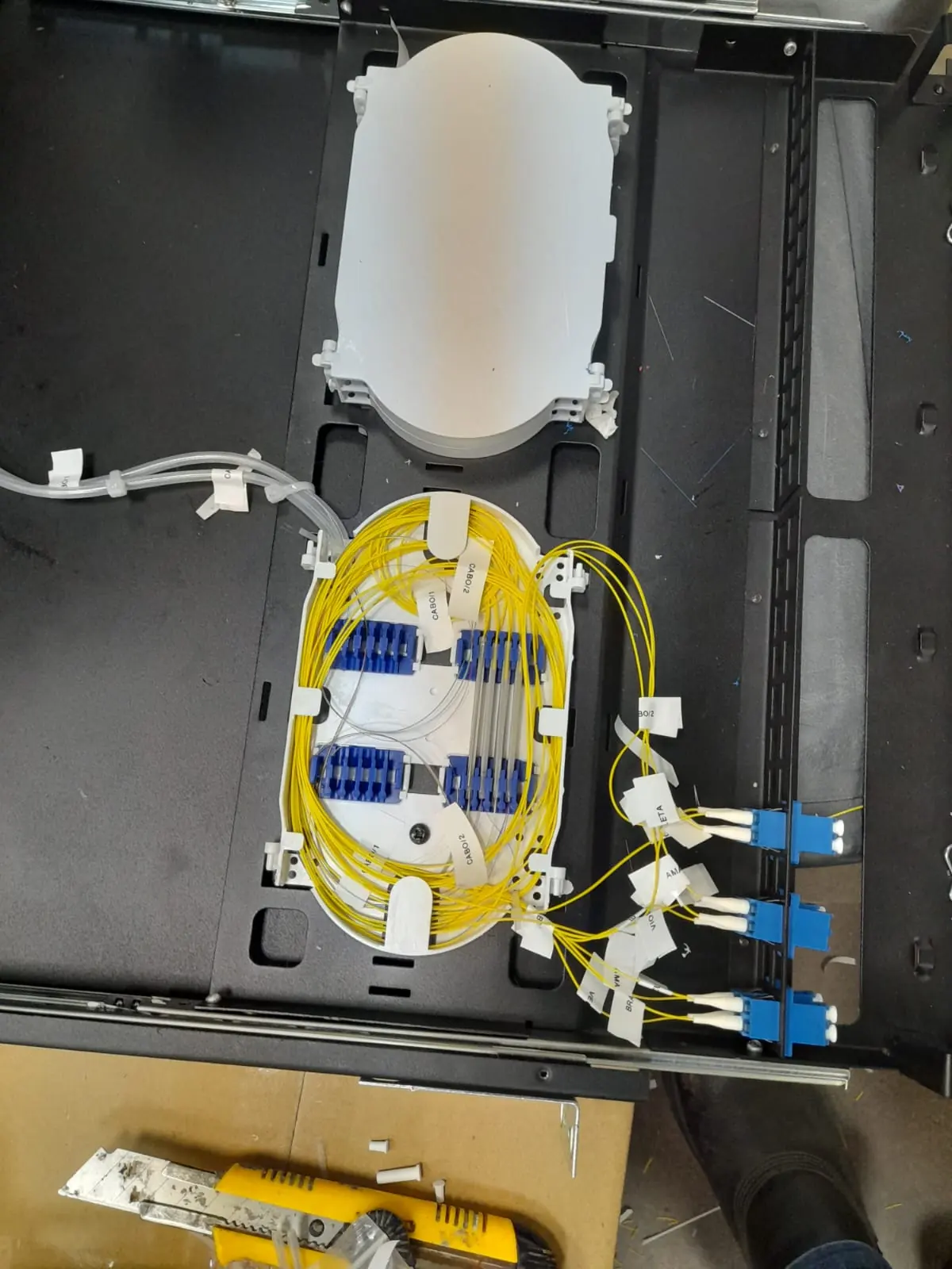 DIO de fibra óptica conectorizado