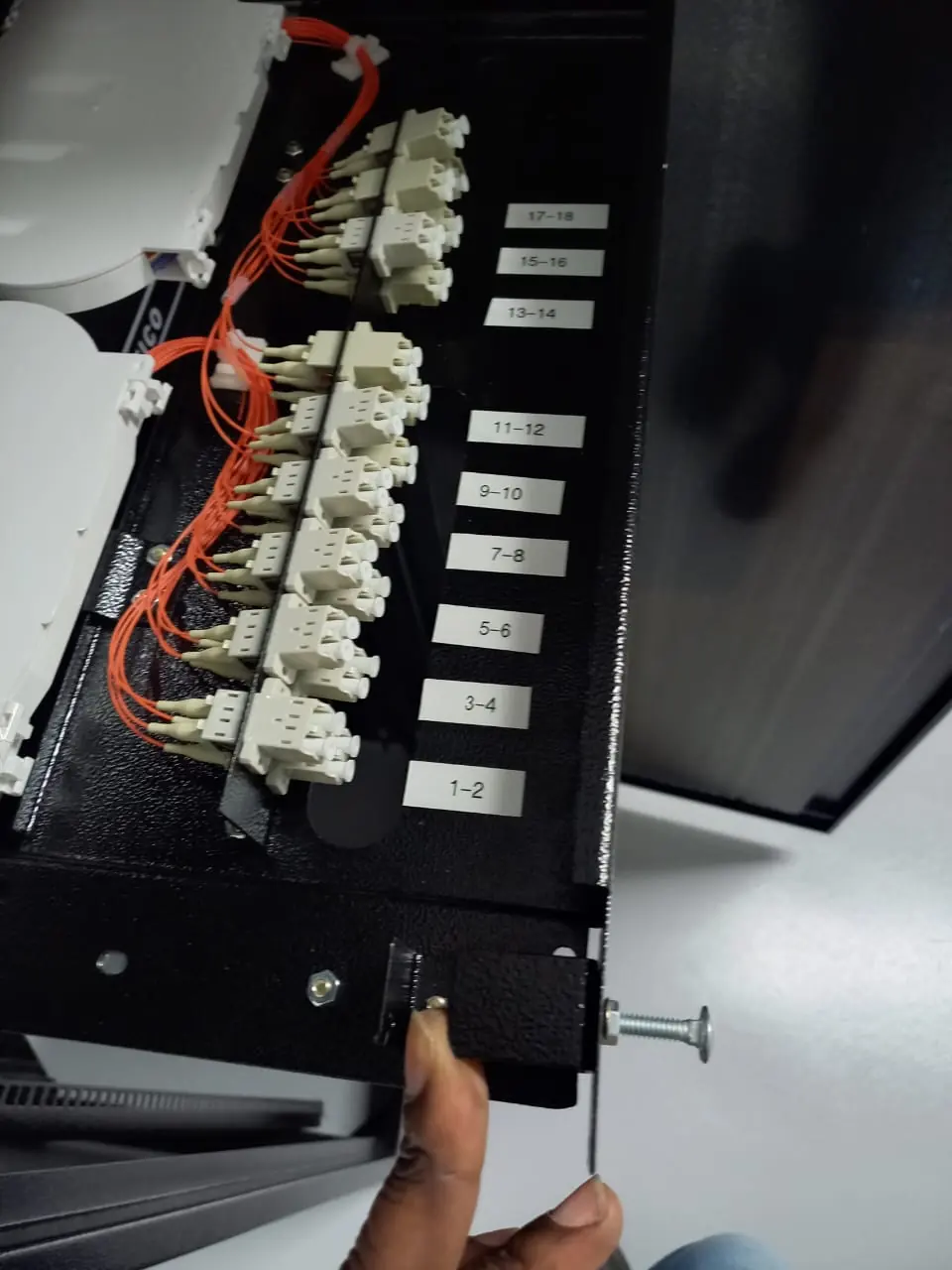 Conectorização de fibra identificada